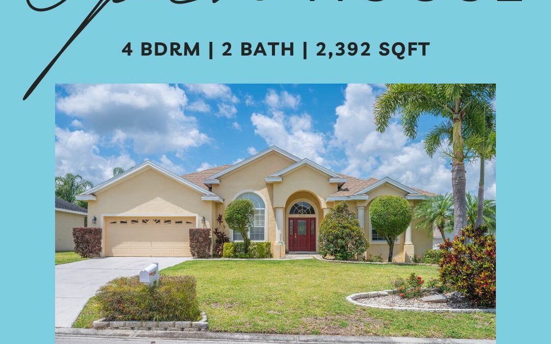 Open House Sunday 08-27-2023 from 12-2pm at 2940 Vintage View Circle Lakeland 33812